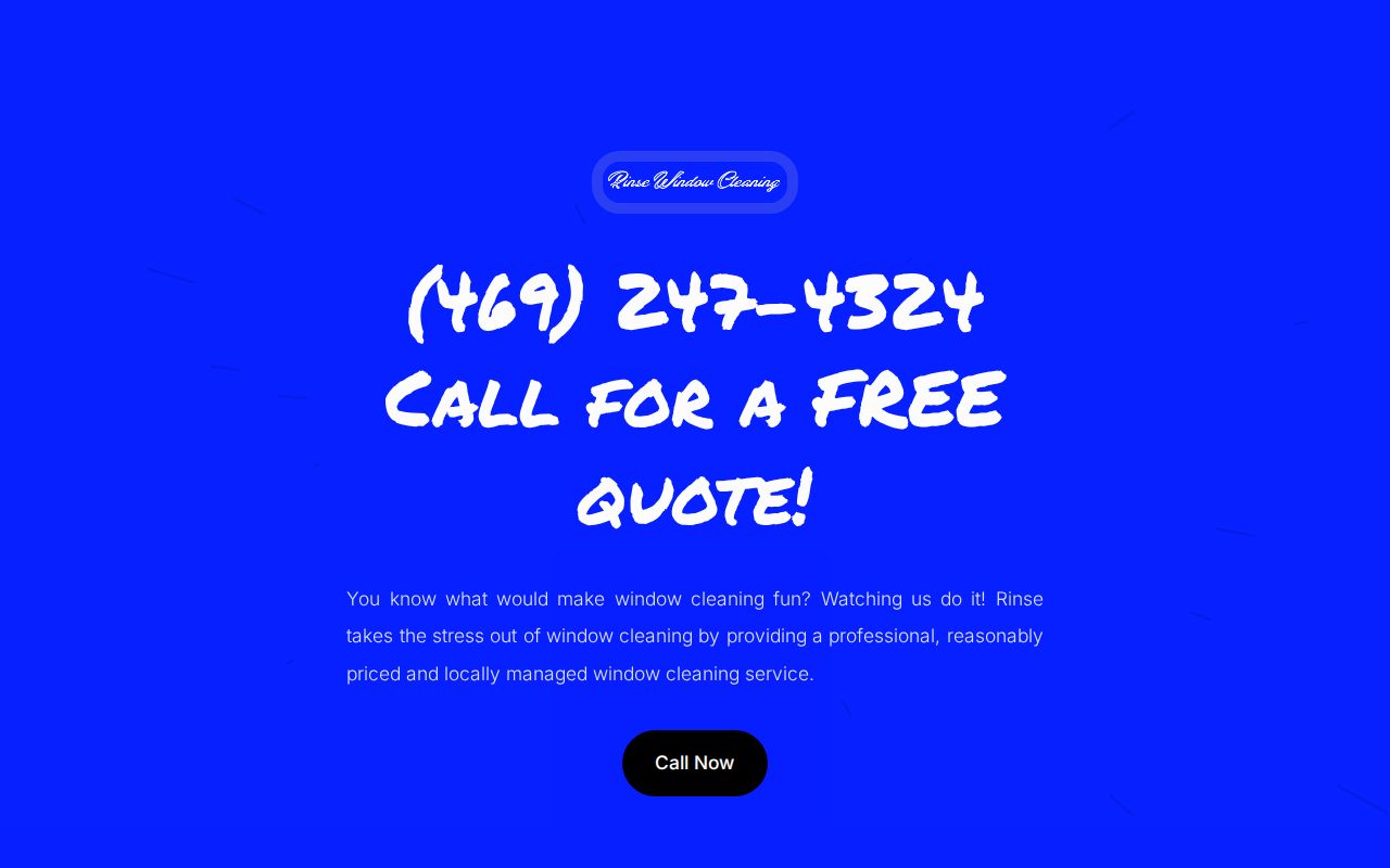 Rinse Window Cleaning